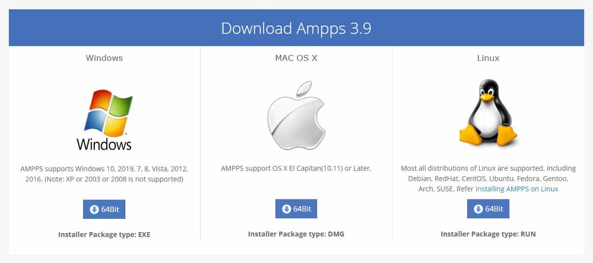 Download and Install Ampps