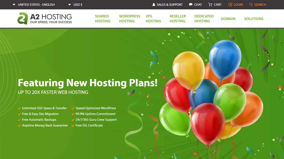 A2 Hosting - सबसे अच्छी Web Hosting Services